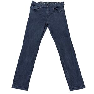 Eddie Bauer Mens Jeans Blue Dark Wash Straight Leg Size 34x31 Stretch